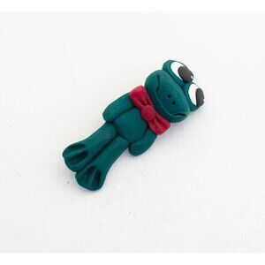 Vintage Frog With Tie Brooch - A4